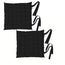 Rans Set of 2 Alfresco Cotton Chair Pads 40x40 cm - Plain Black