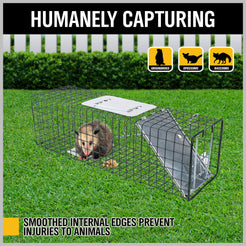 Animal Trap Cage - Humane Live Catch - 81.5*26*32CM - Possum, Fox, Rat, Cat, Rabbit