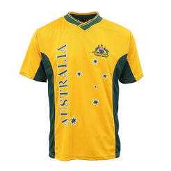 Adults Kids Men's Sports Soccer Rugby Jersy T Shirt Australia Day Polo Souvenir, Gold, 2 (Kids)