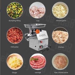 1.63HP Commercial Meat Mincer Electric Grinder & Sausage Maker Filler 1200W