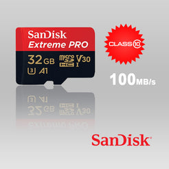 SanDisk 32GB Micro SDHC Extreme Pro 4K, A1 V30, UHS-I/U3, 100MB/s